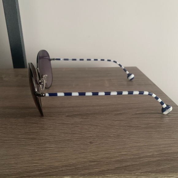 Jonathan Adler Sunglasses Newport Navy White Stripe Blue - Picture 2 of 7